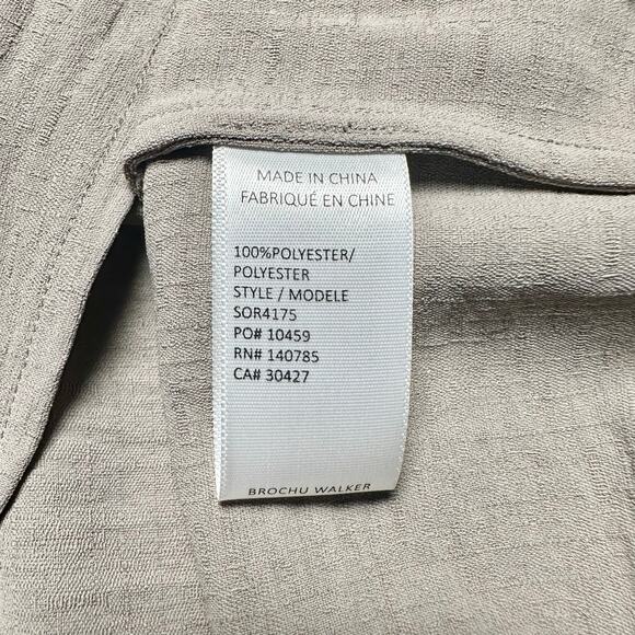 Brochu Walker Taupe V-Neck Long Sleeve Blouse - Picture 9 of 13